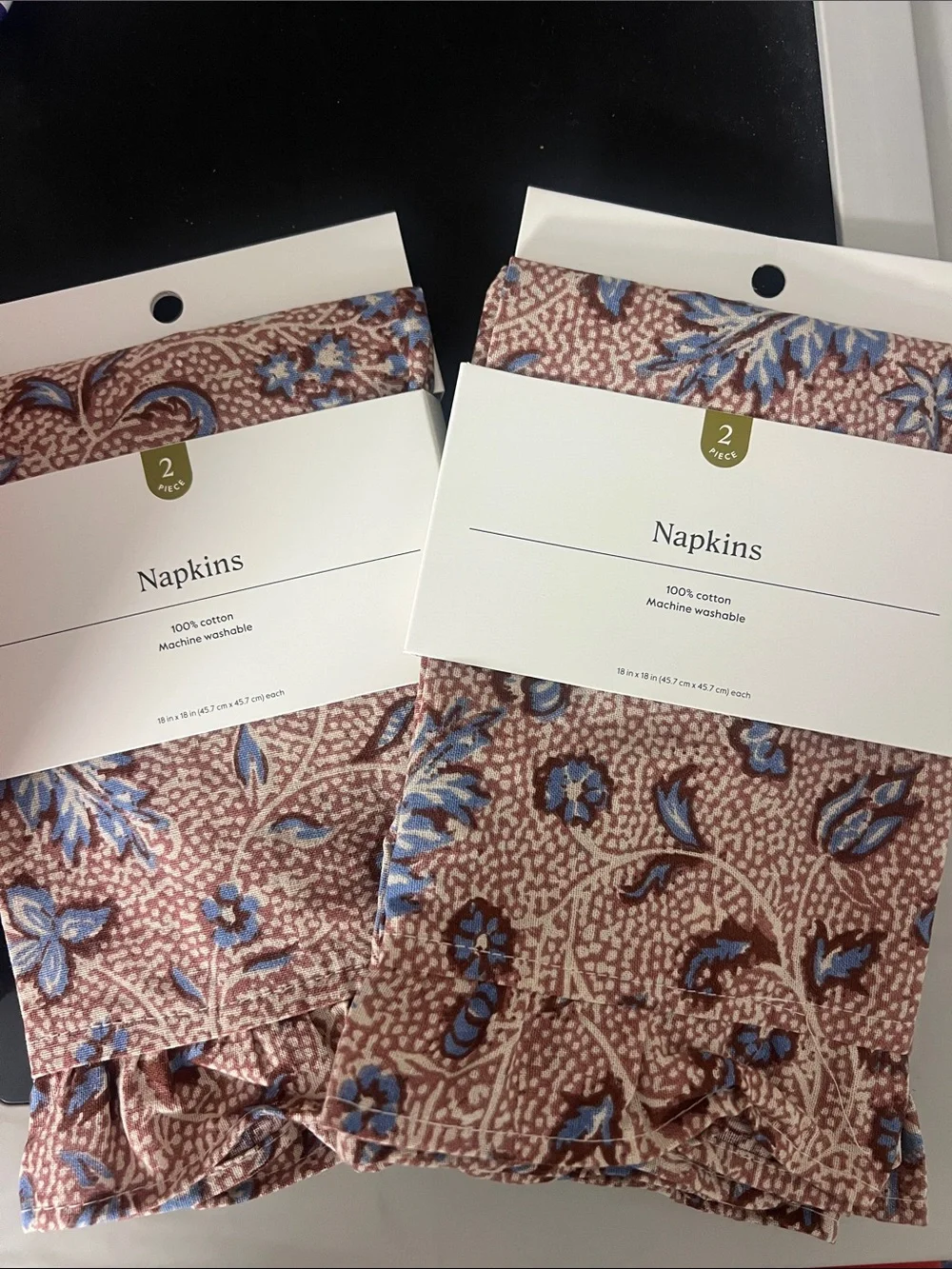 Threshold Floral Cotton Napkins in Rose and Blue (2-Pack)